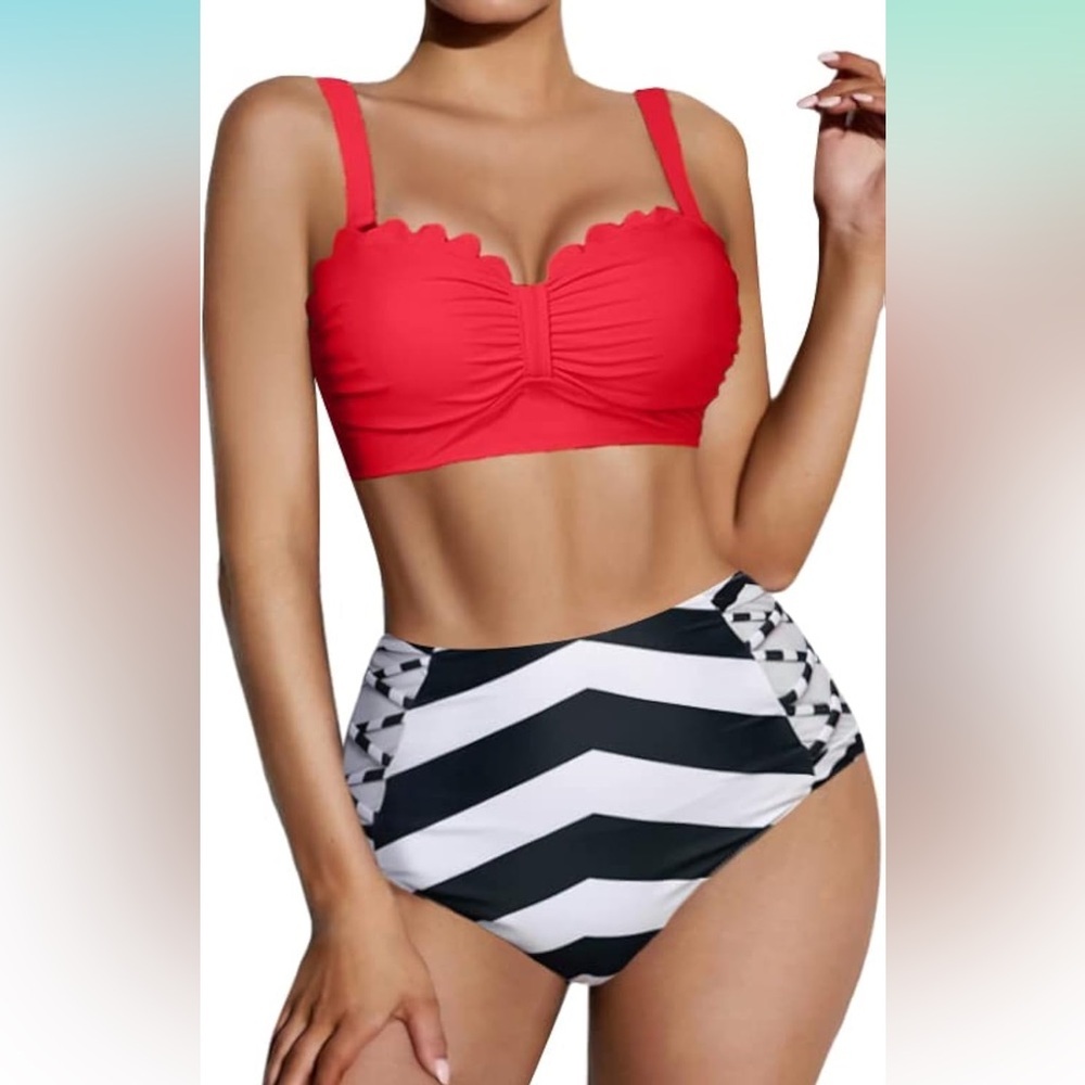 Avidlove High Waisted Tummy Control 2 Piece Swimsuit/ Bathing Suit NEW!!!!❤️